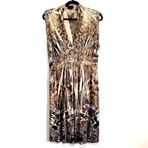 Unity World Wear Sleeveless V-Neckline Midi Dress